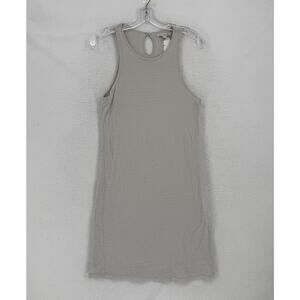 James Perse Gray Jersey Cotton Blend Sleeveless A Line Tank Dress Sz 1/S